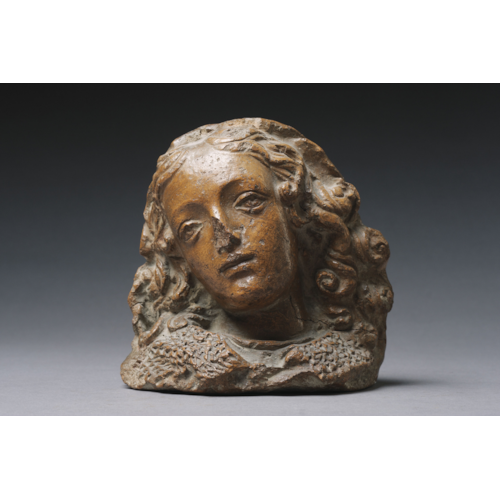 Italian, Florentine Renaissance Terracotta of the Head of the Young St John the Baptist